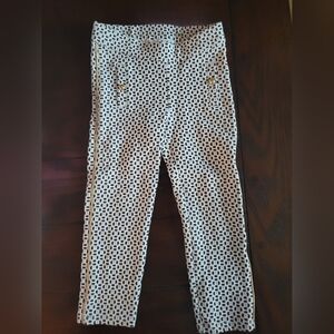 Janie and Jack Black and White Patterned Dress Pants